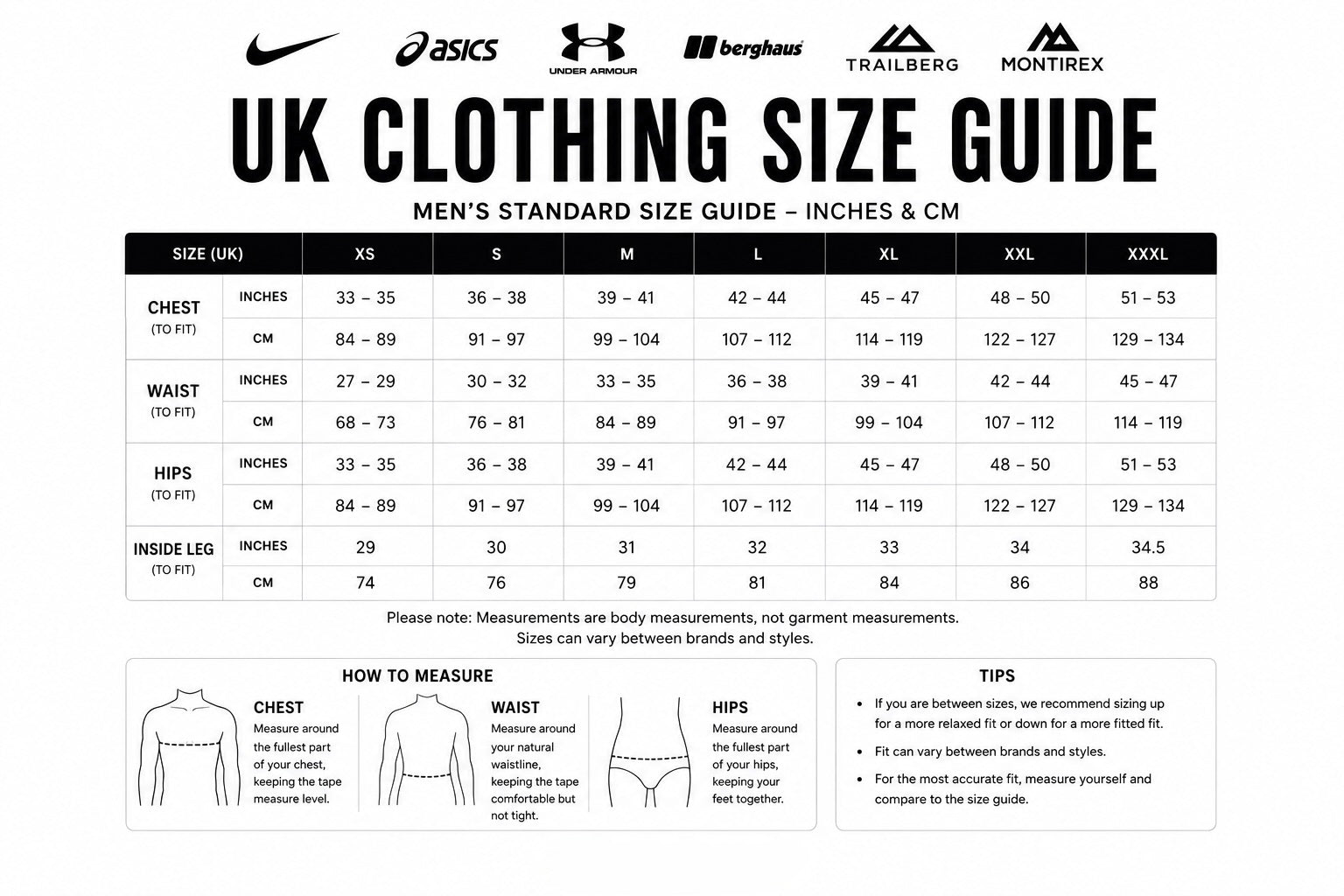 UK Clothing Size Guide