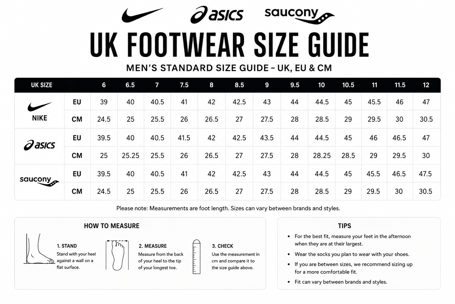 UK Shoe Size Guide
