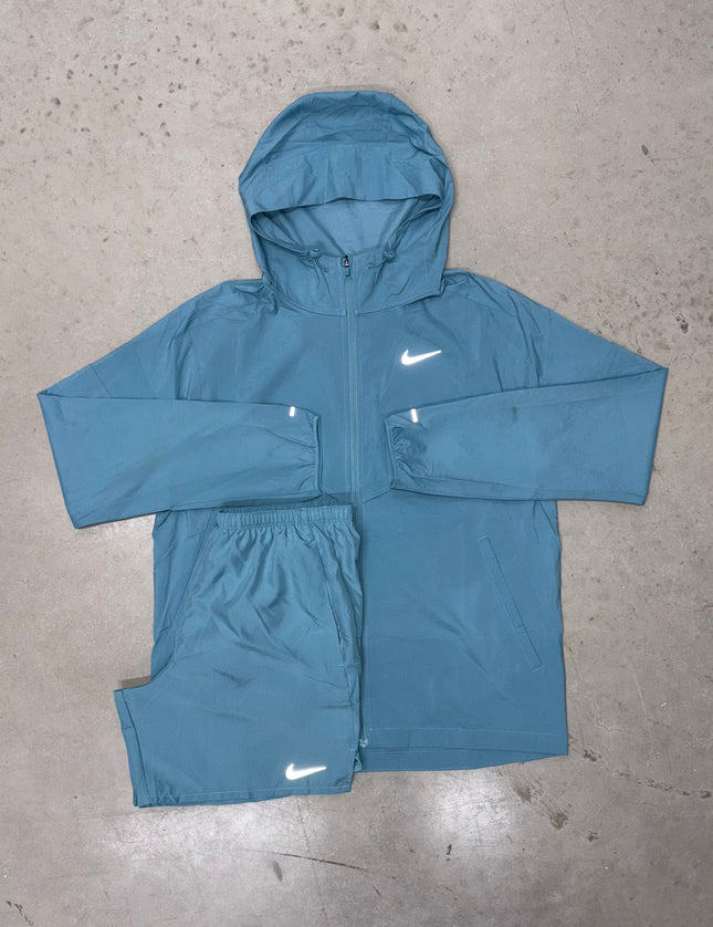 Nike Denim Blue Windrunner Jacket x Challenger Shorts Set