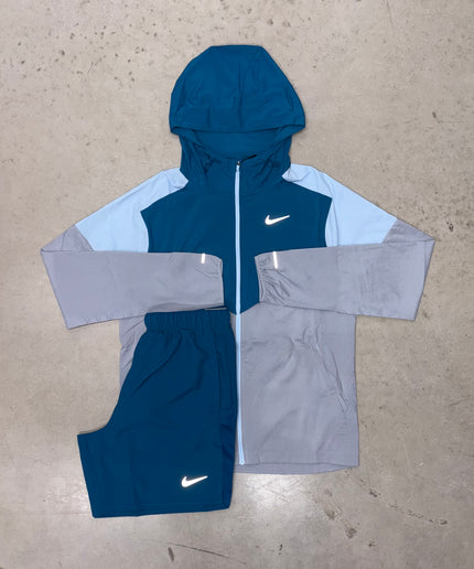 Nike Green Abyss Windrunner Jacket x Challenger Shorts Set