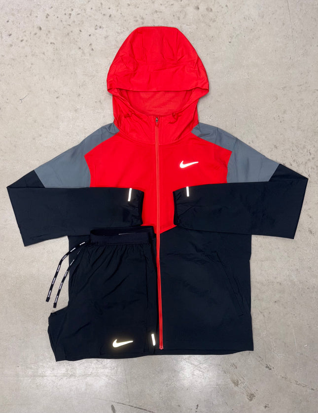 Nike Light Crimson Windrunner Jacket x Flex Stride Shorts Set