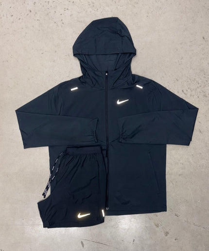 Nike Black Windrunner Jacket x Flex Stride Shorts Set