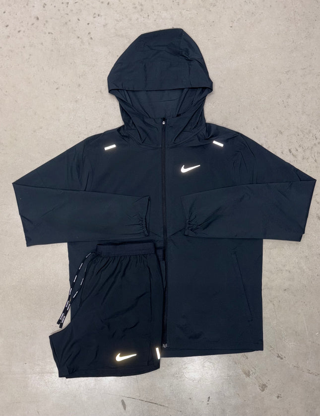 Nike Black Windrunner Jacket x Flex Stride Shorts Set