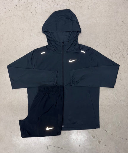 Nike Black Windrunner Jacket x Challenger Shorts Set