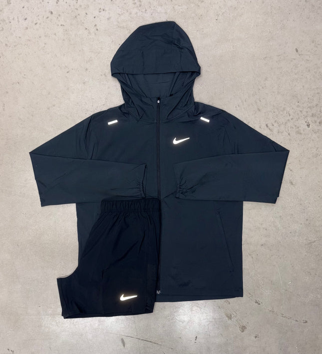 Nike Black Windrunner Jacket x Challenger Shorts Set
