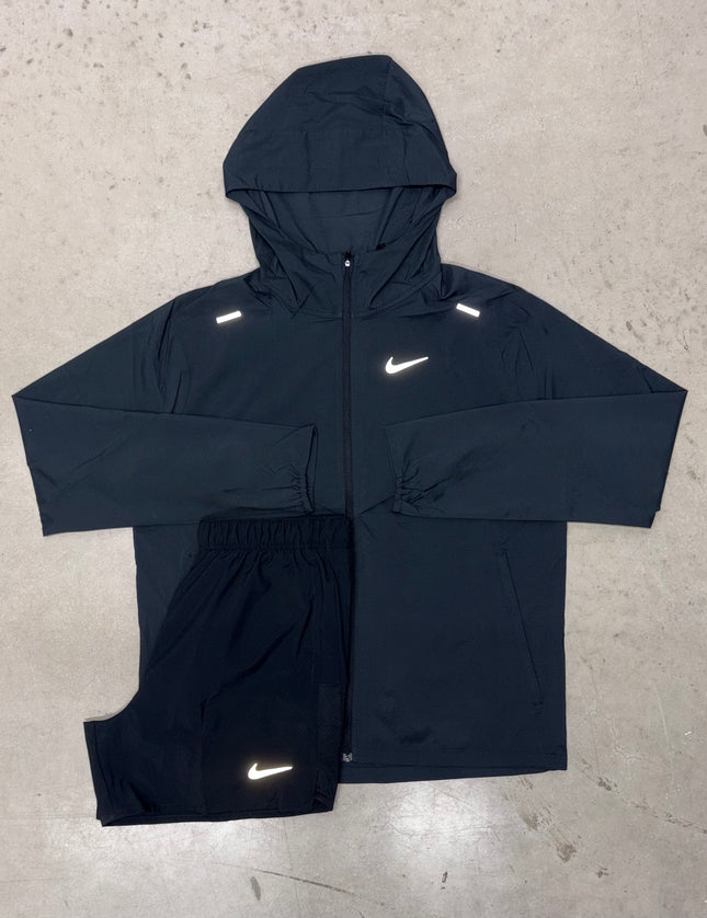 Nike Black Windrunner Jacket x Challenger Shorts Set
