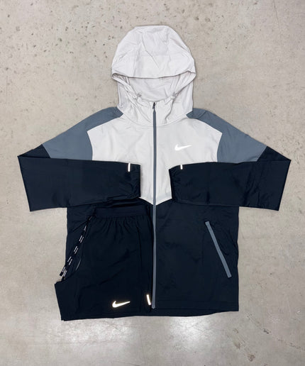 Nike Light Bone Windrunner Jacket x Flex Stride Shorts Set
