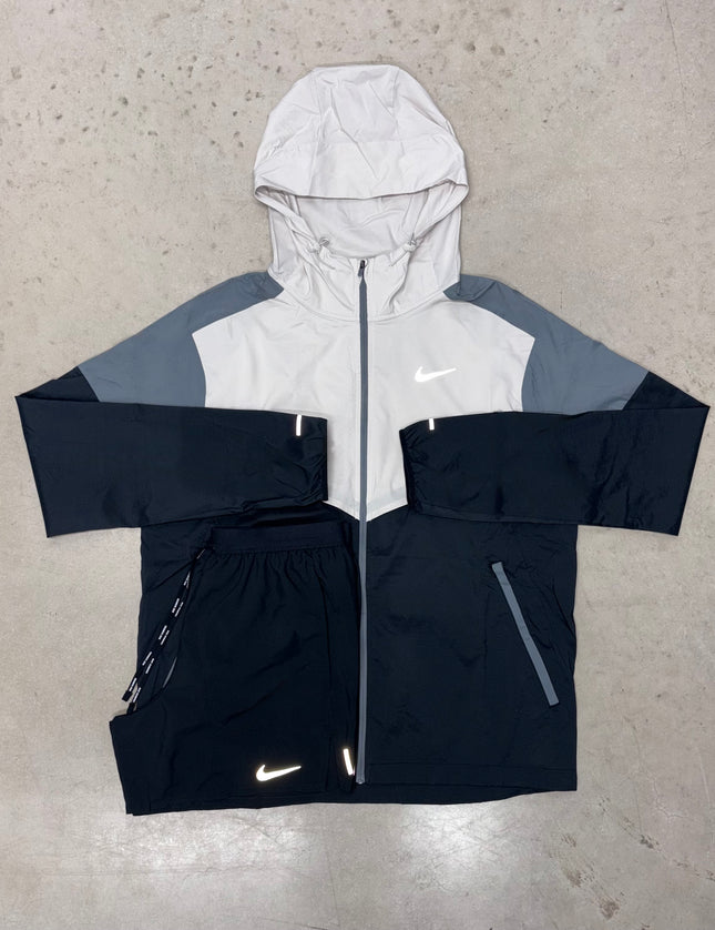Nike Light Bone Windrunner Jacket x Flex Stride Shorts Set