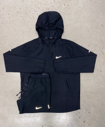 Nike Black Repel Windrunner Jacket x Flex Stride Shorts Set