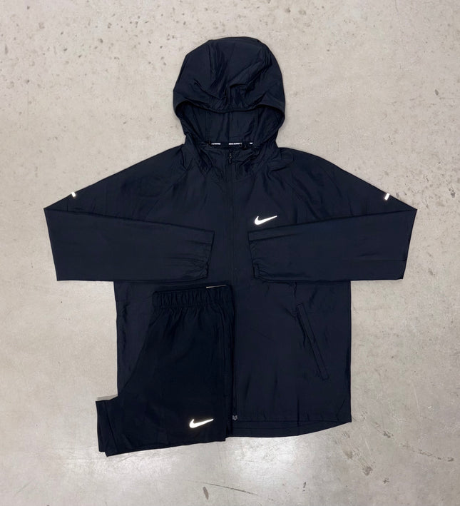 Nike Black Repel Windrunner Jacket x Challenger Shorts Set