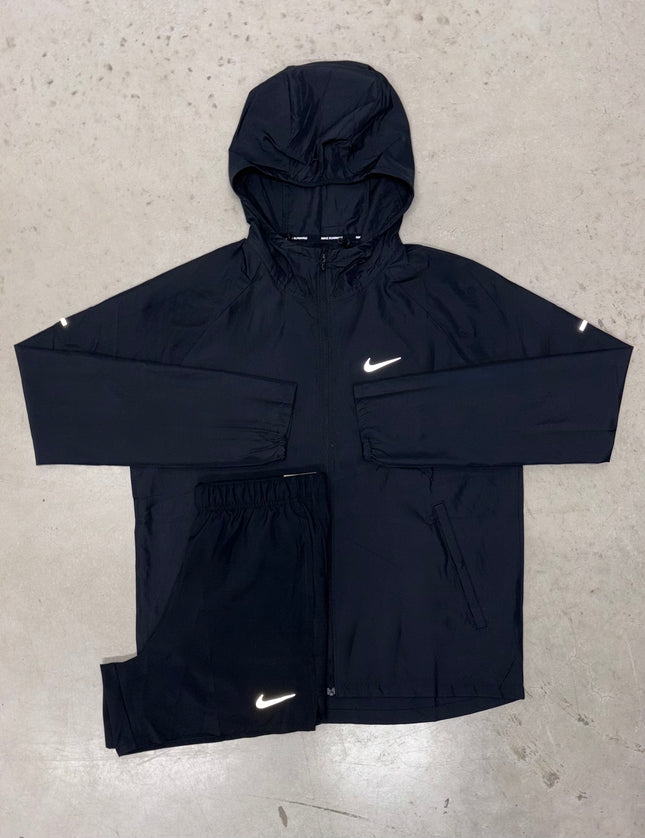 Nike Black Repel Windrunner Jacket x Challenger Shorts Set