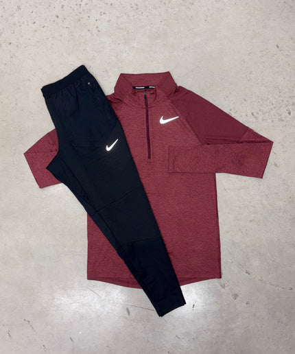 Nike Maroon Element 1/4 Zip x Phenom Tracksuit