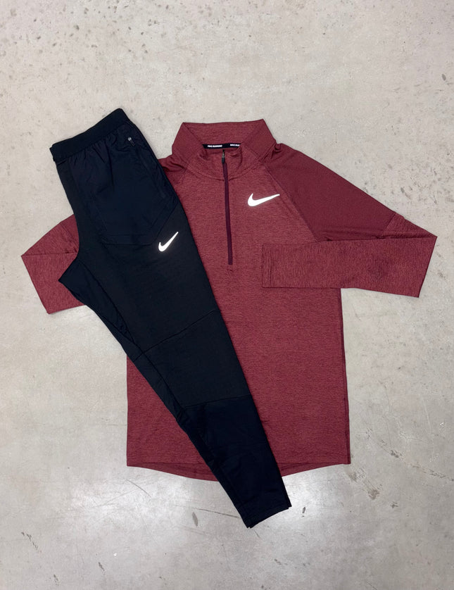 Nike Maroon Element 1/4 Zip x Phenom Tracksuit