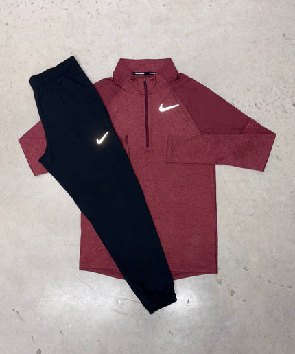 Nike Maroon Element 1/4 Zip x Challenger Tracksuit