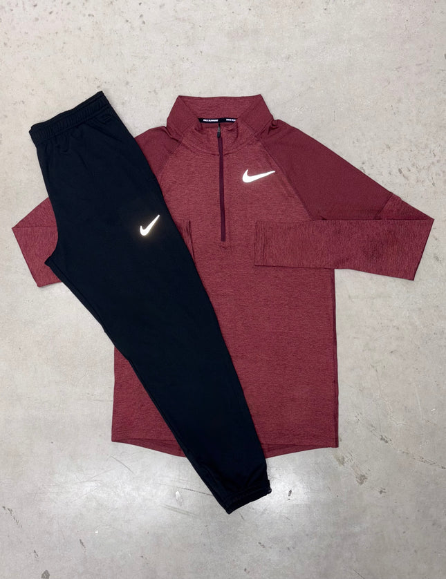 Nike Maroon Element 1/4 Zip x Challenger Tracksuit