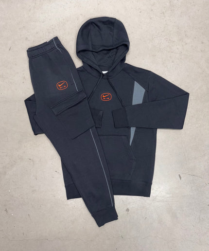 Nike Grey Fleece Air Orange Tick Tracksuit