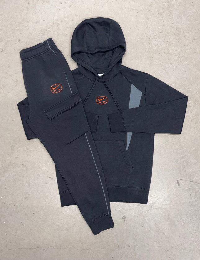 Nike Grey Fleece Air Orange Tick Tracksuit