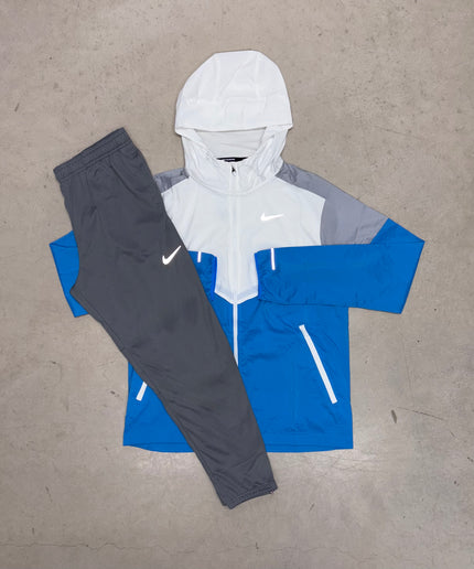 Nike White/Grey/Blue Windrunner Jacket Tracksuit
