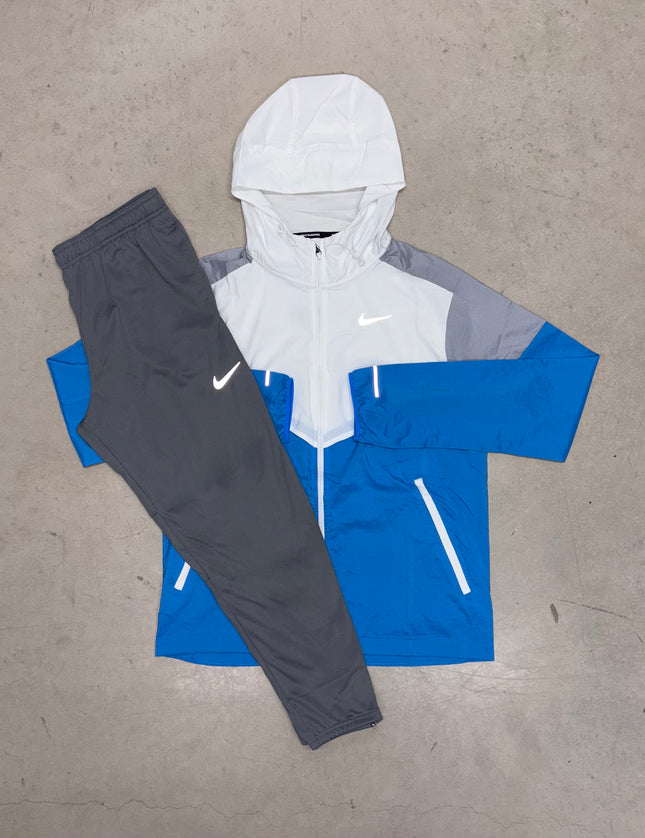 Nike White/Grey/Blue Windrunner Jacket Tracksuit