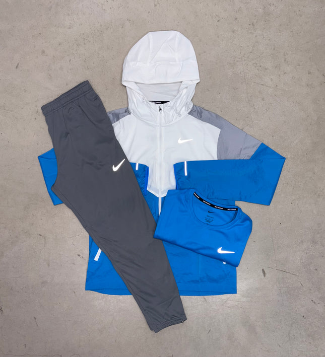 Nike White/Grey/Blue Windrunner Bundle