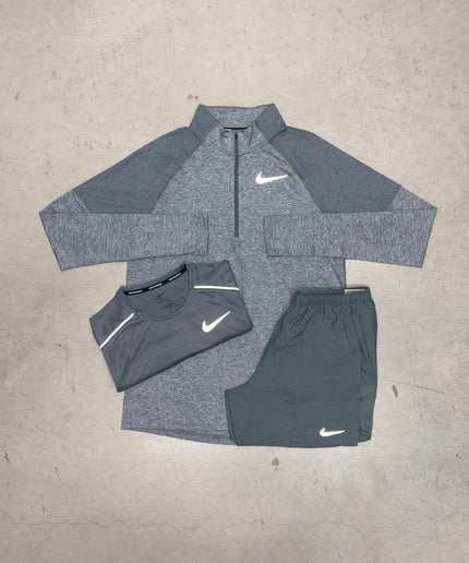 Nike Grey Element 1/4 Zip Short Bundle