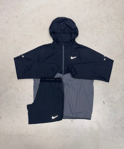 Nike Black/Grey Stride Windrunner Jacket x Challenger Shorts Set