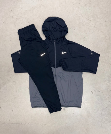 Nike Black/Grey Stride Windrunner Jacket x Challenger Pants Tracksuit
