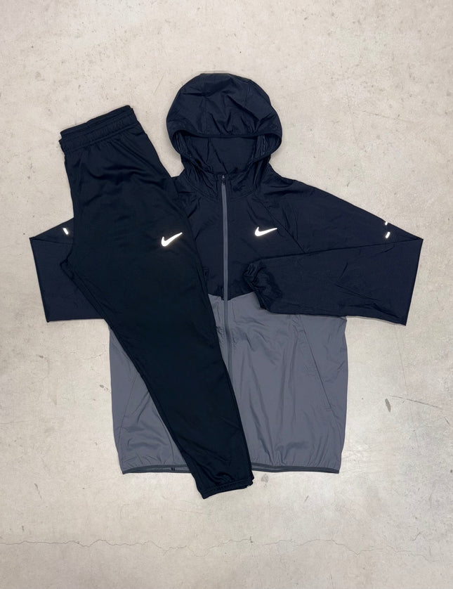 Nike Black/Grey Stride Windrunner Jacket x Challenger Pants Tracksuit