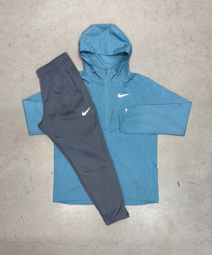 Nike Denim Blue Windrunner Jacket x Grey Challenger Tracksuit