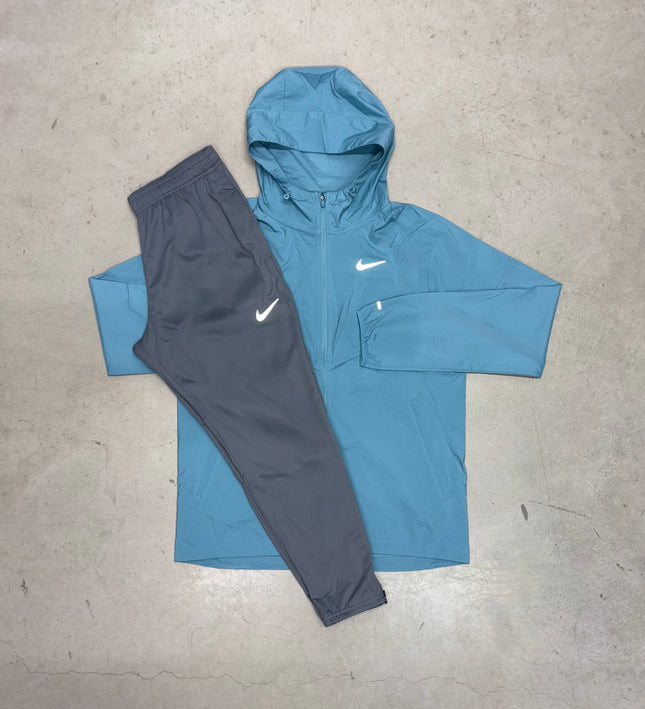 Nike Denim Blue Windrunner Jacket x Grey Challenger Tracksuit