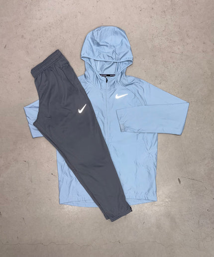 Nike Cobalt Essential Windrunner Jacket x Grey Challenger Pants