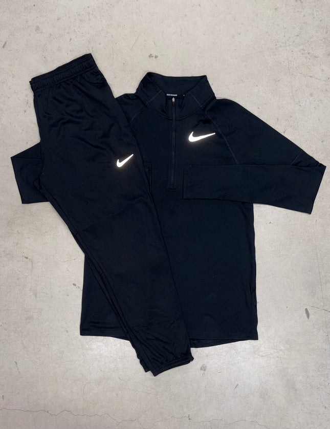 Nike Black Element 1/4 Zip x Black Challenger Pants Tracksuit