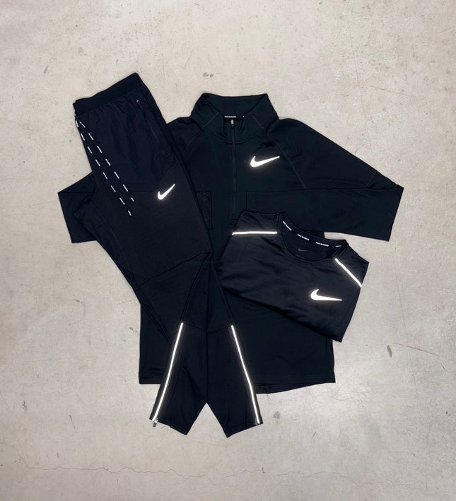 Nike Black Element 1/4 Zip x Phenom Pants Bundle