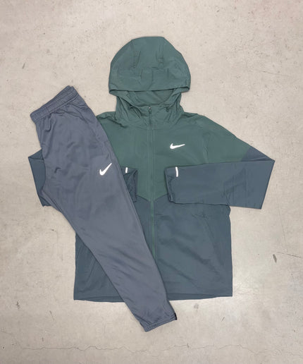 Nike Clay Green/Smoke Grey Windrunner Jacket x Grey Challenger Pants Tracksuit