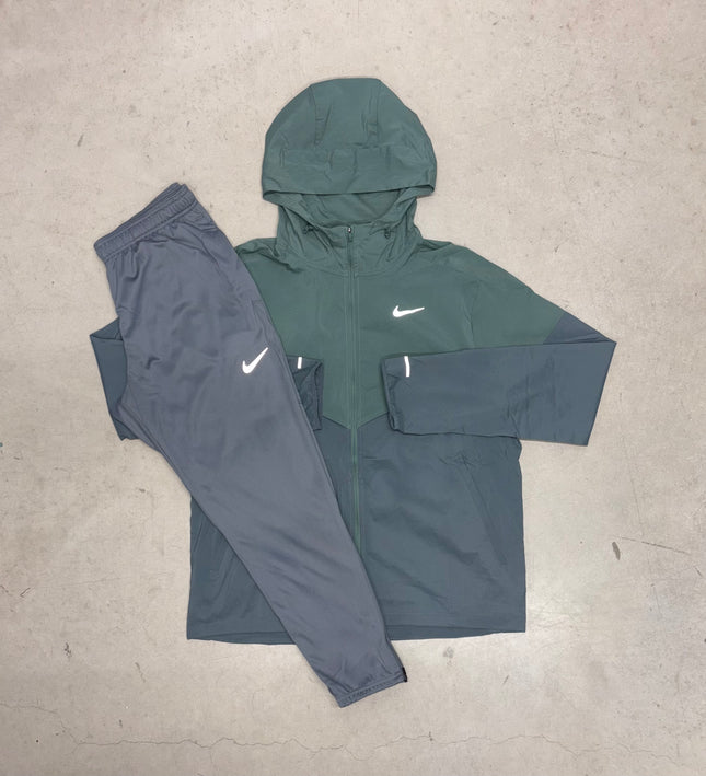 Nike Clay Green/Smoke Grey Windrunner Jacket x Grey Challenger Pants Tracksuit