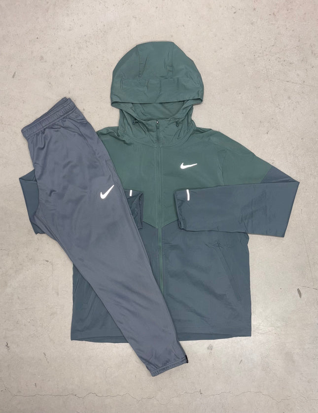 Nike Clay Green/Smoke Grey Windrunner Jacket x Grey Challenger Pants Tracksuit