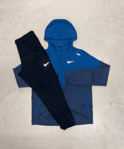 Nike Thunder Blue Windrunner Jacket x Black Challenger Pants Tracksuit