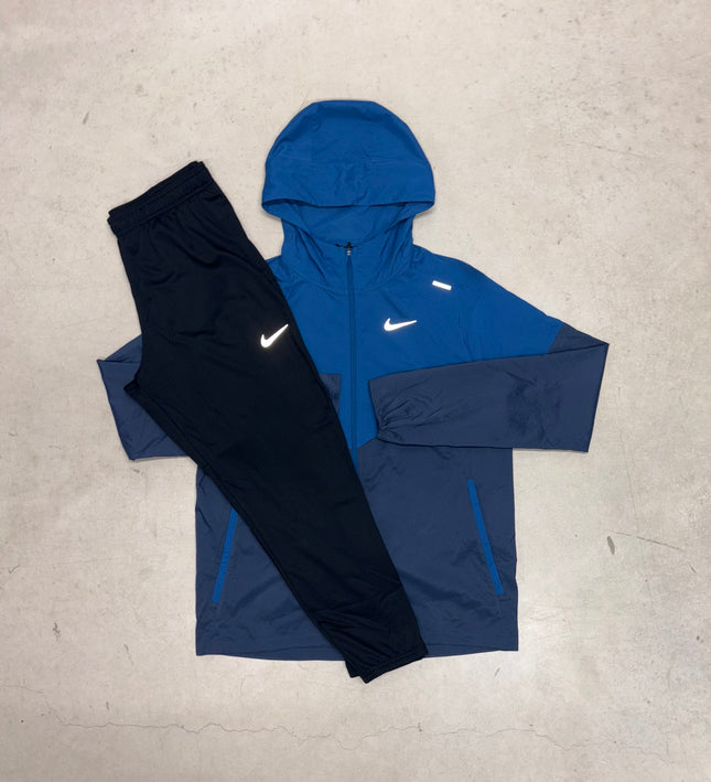 Nike Thunder Blue Windrunner Jacket x Black Challenger Pants Tracksuit