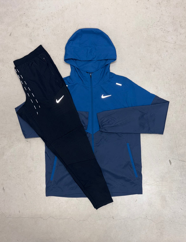 Nike Thunder Blue Windrunner Jacket x Black Phenoms Pants Tracksuit