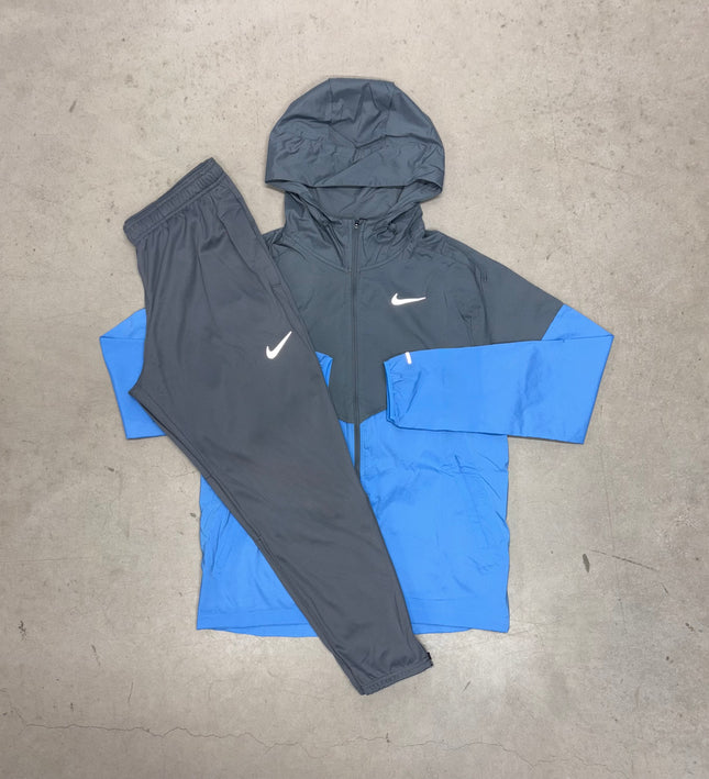 Nike University Blue Windrunner Jacket x Grey Challenger Pants Tracksuit