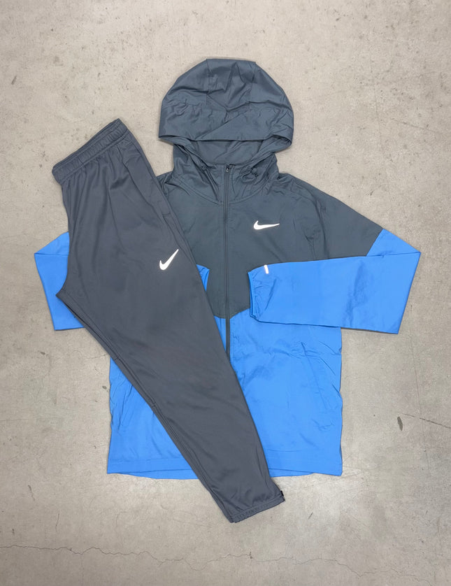 Nike University Blue Windrunner Jacket x Grey Challenger Pants Tracksuit