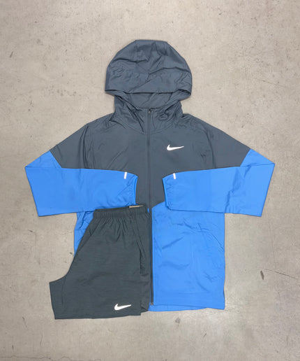 Nike University Blue Windrunner Jacket x Grey Challenger Shorts Tracksuit