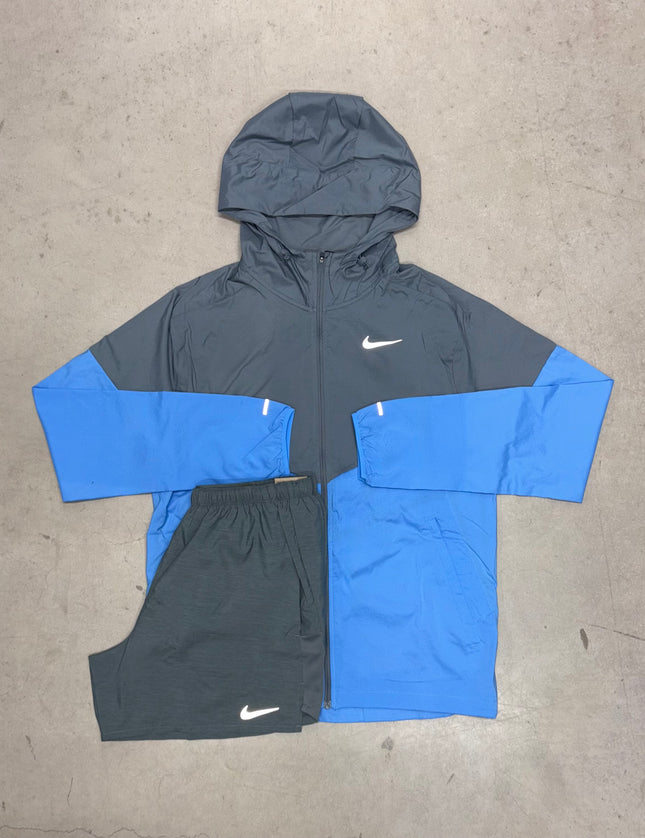 Nike University Blue Windrunner Jacket x Grey Challenger Shorts Tracksuit