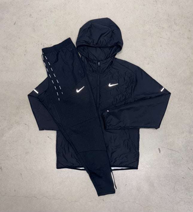 Nike Black Aeroloft Windrunner Jacket x Black Phenom Tracksuit