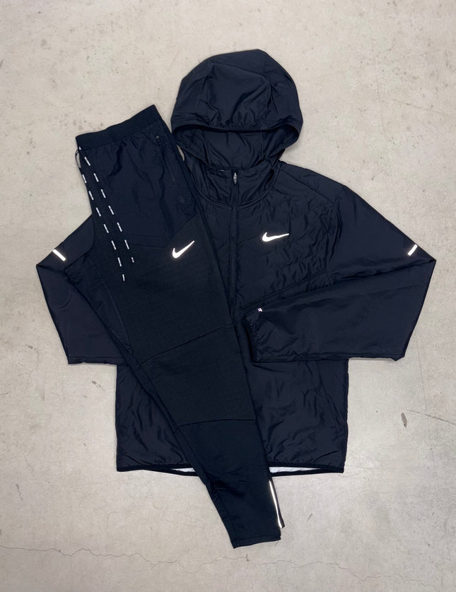 Nike Black Aeroloft Windrunner Jacket x Black Phenom Tracksuit