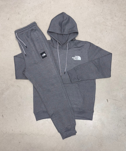 North Face Grey Box Logo Tracksuit
