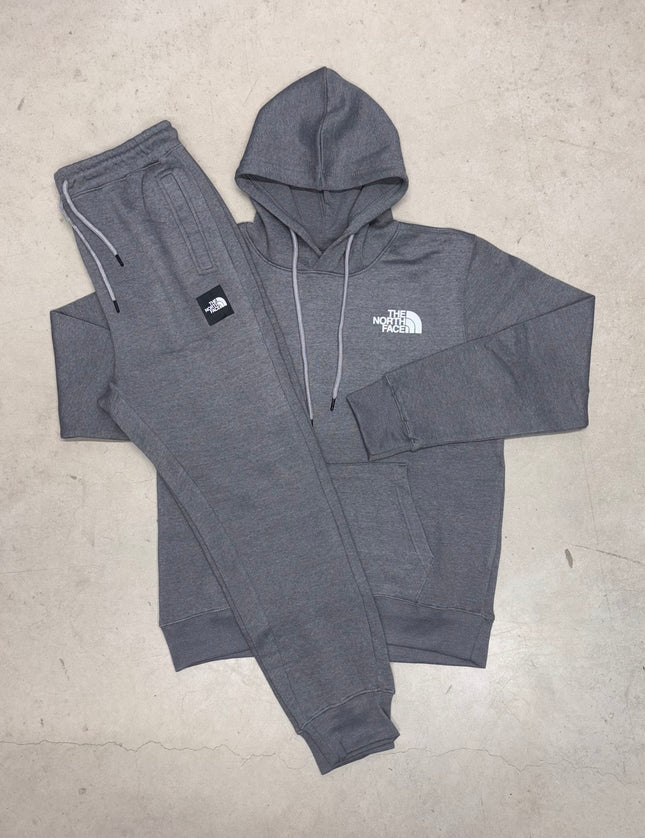 North Face Grey Box Logo Tracksuit