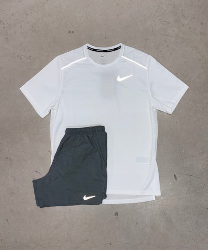 Nike Ice White Miler x Grey Challenger Short