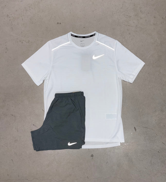 Nike Ice White Miler x Grey Challenger Short