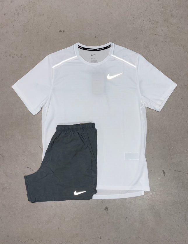 Nike Ice White Miler x Grey Challenger Short